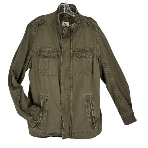 Paper Denim & Cloth Mens Utility Military Jacket Drab Olive Army Field Chore LG - Picture 1 of 12